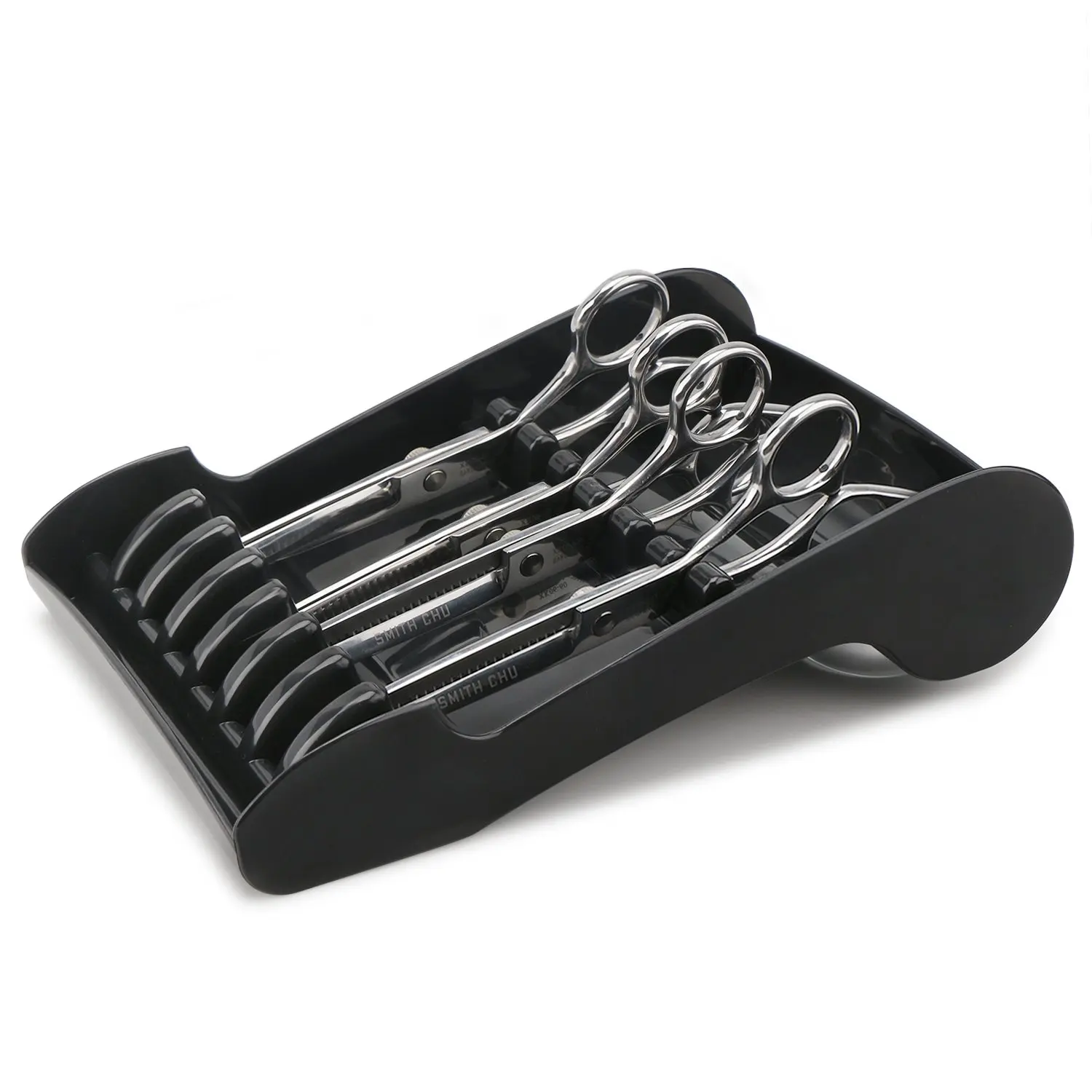 Barber Black Scissors Storage Rack Hair Cutting Shears Display Container Professional Salon Hairdressing Tools Storage Supplies