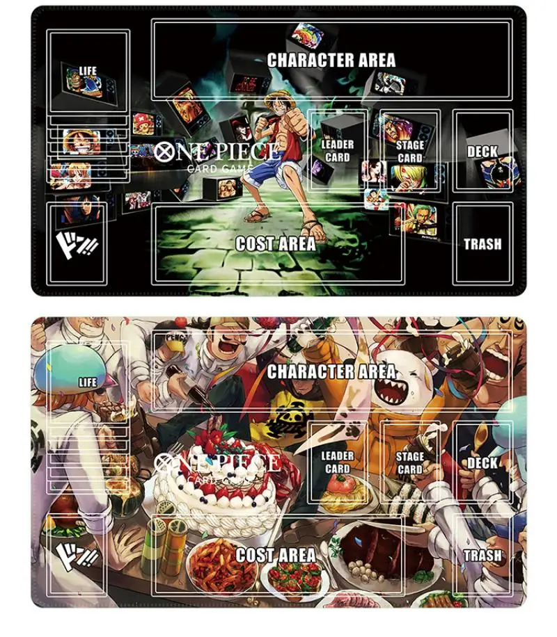 OPCG One Piece Luffy ACE Bepo Trafalgar Anime Playmat Trading Card Game Mat Dedicated Card Play Against Table Mat 600x350mm-O2