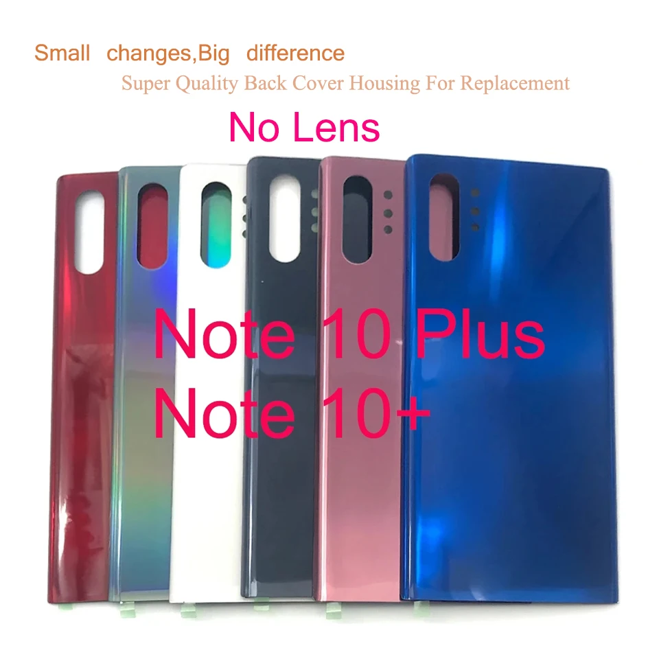 10Pcs/Lot For Samsung Galaxy Note 10 Plus N975 Battery Cover Back Housing Door Rear Case Note 10+ Chassis Shell With Camera Lens