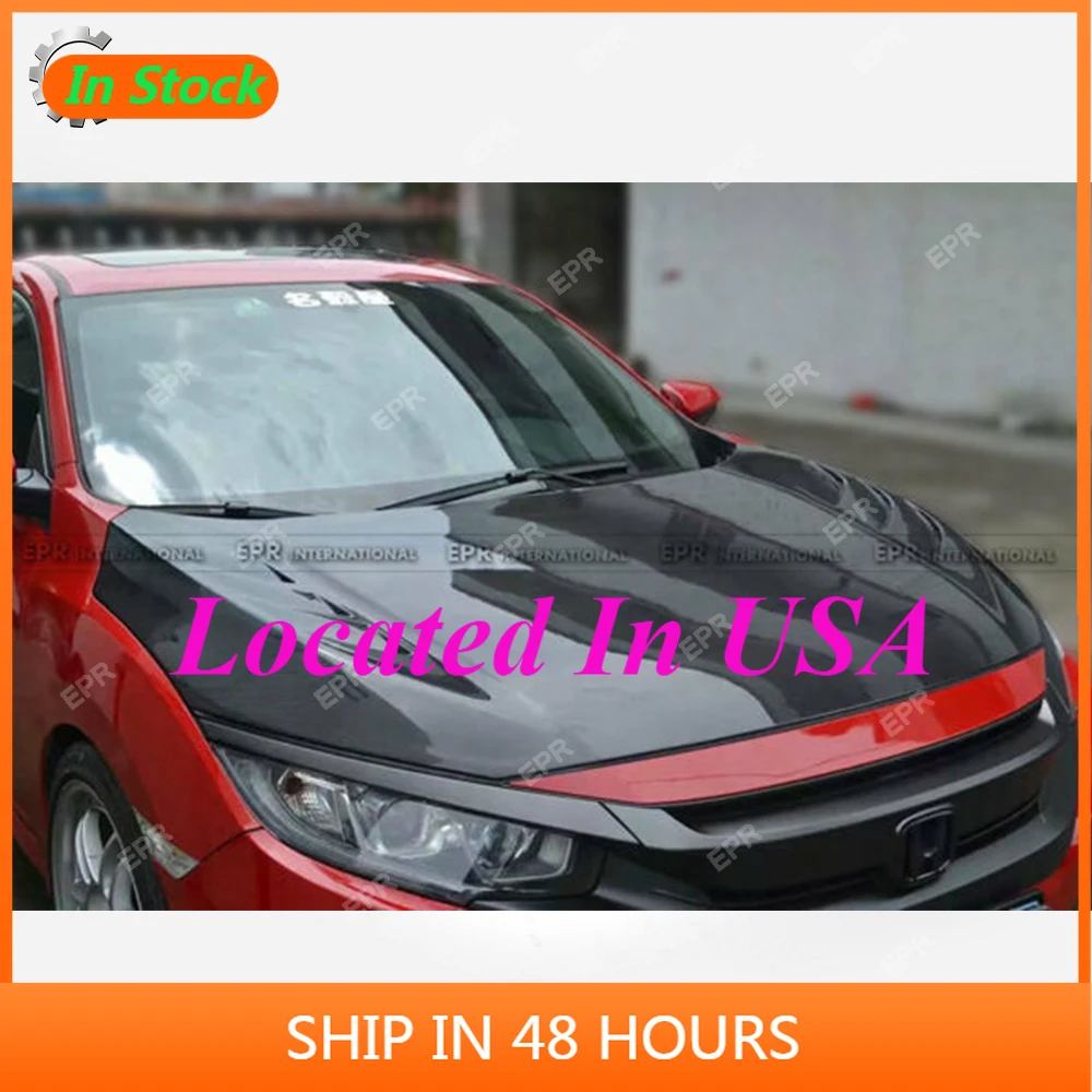 FRP/Carbon EPA Vented Hood For Honda Civic FD2 EPA Style Glass Fiber Hood Body Kit Tirm Tuning Part For FD2 Civic Racing