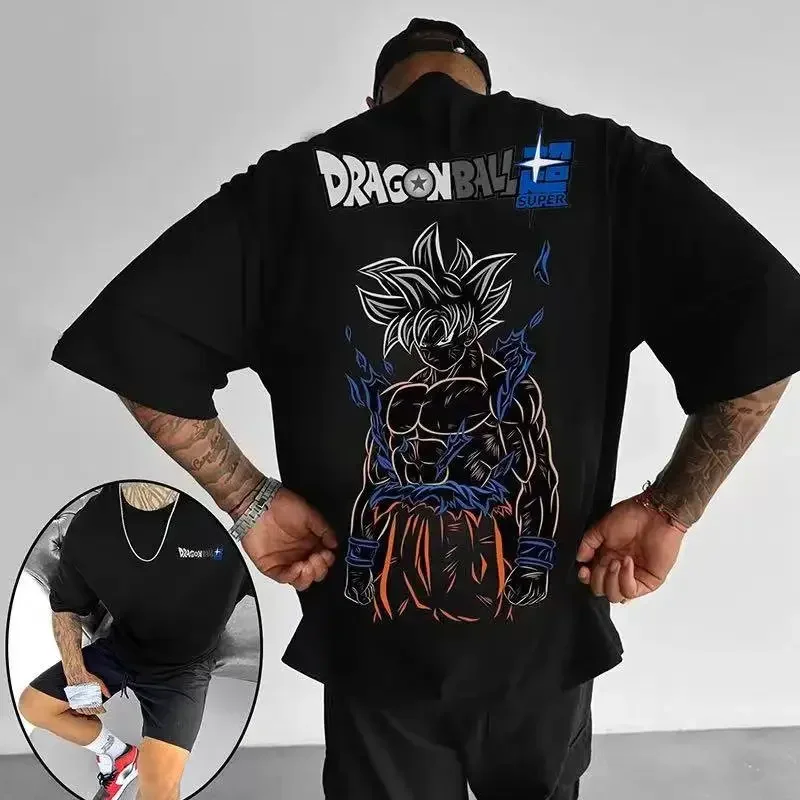 

Sun Wufan Dragon Ball Super Anime Personalized Printed Heavy Cotton T-shirt Loose Plus Cartoon Men's Women T-shirt Short Sleeve