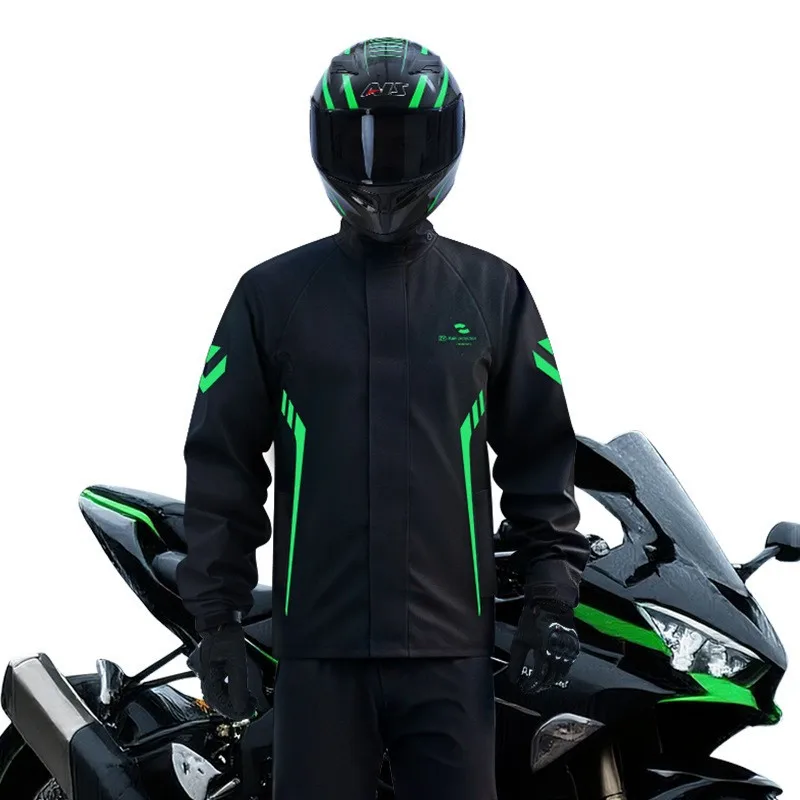 Raincoat, Electric Car Riding, Rain Pants, Motorcycle Split Men's Suit, Elongated, Full Body Fishing, Thickened