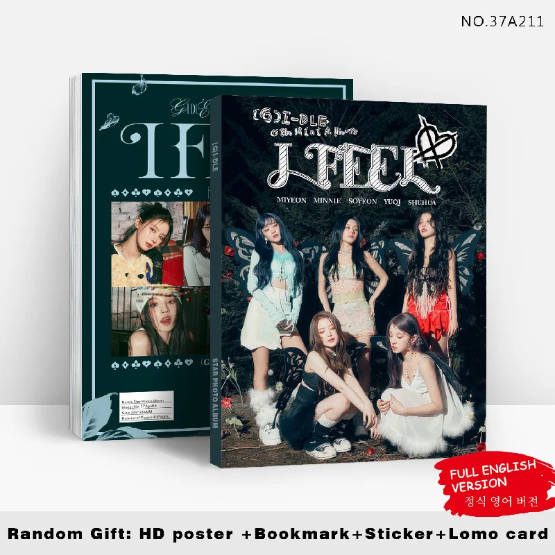 Kpop (G)I-DLE New Album I FEEL Photo Album Portrait HD Photo Gallery Sticker Poster Bookmark Collection Card Fans Gifts