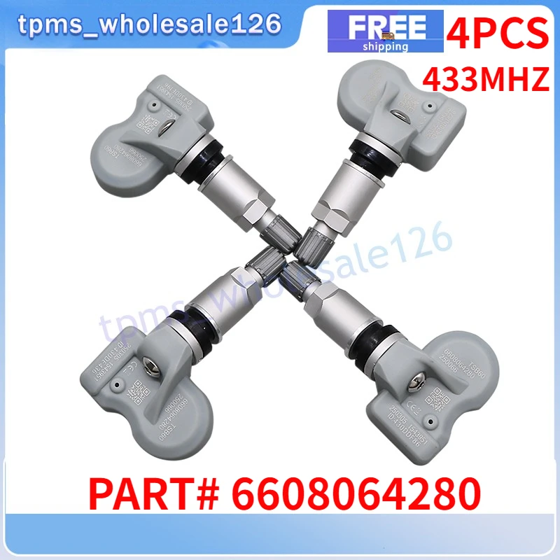 

6608064280 For 2023-2024 Geely Atlas COOL GE11 A G6 Preface L Okavango L Galaxy E5 L6 L7 Tire Pressure Monitor Sensor 4PCS TPMS
