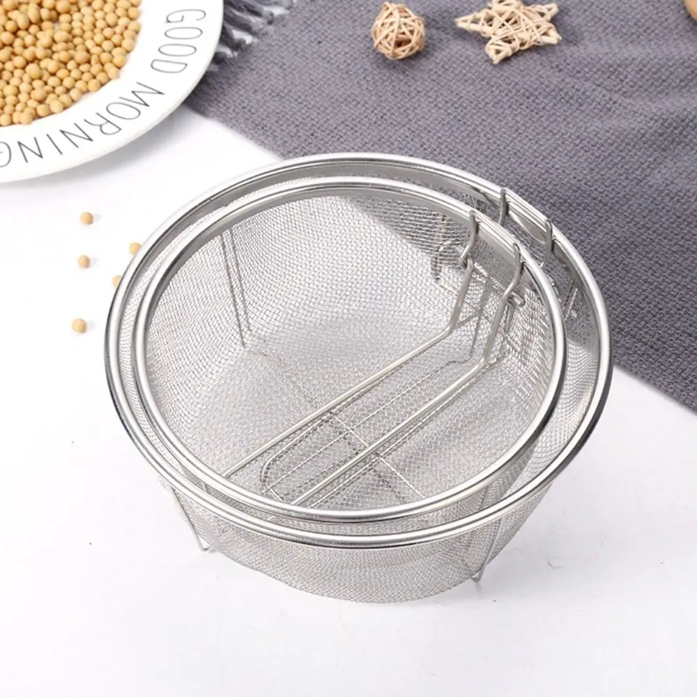 Onion Rings Home Deep Frying Stainless Steel with Handle Mesh Net Cooking Tools Filter Fry Basket Food Colander