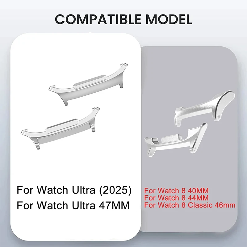 Two-tones Silicone Band for Samsung Galaxy Watch 8 40mm 44mm 8Classic 46mm Sports Strap for Galaxy Watch Ultra 2025/2024 47mm
