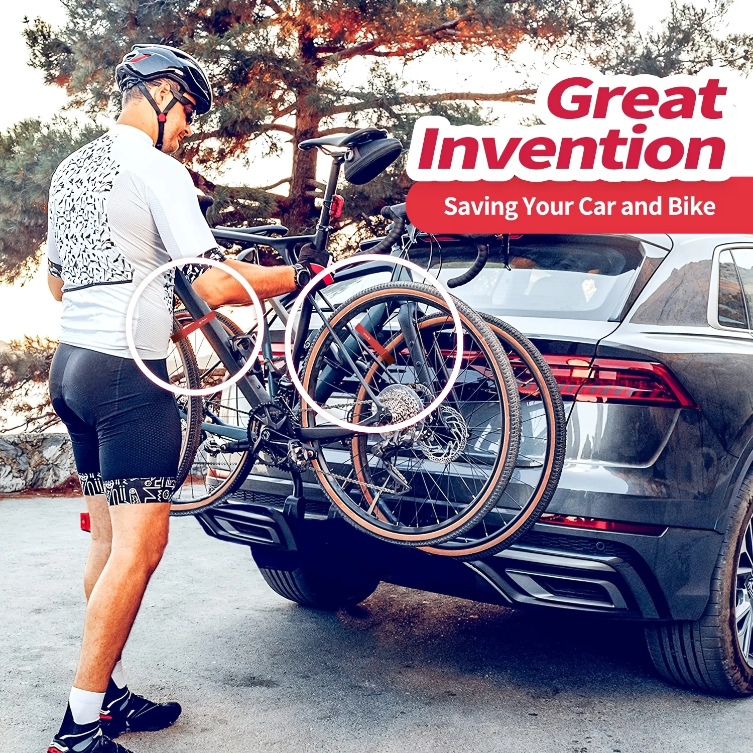 Straps for Securing Bike Wheels, Featuring a Stronger Gel Grip, Adjustable Design, And Suitable for Bike Racks