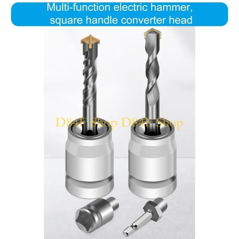 D84F Impact Wrench to Electric Hammer Adapter Drill Chucks Adapter for Square