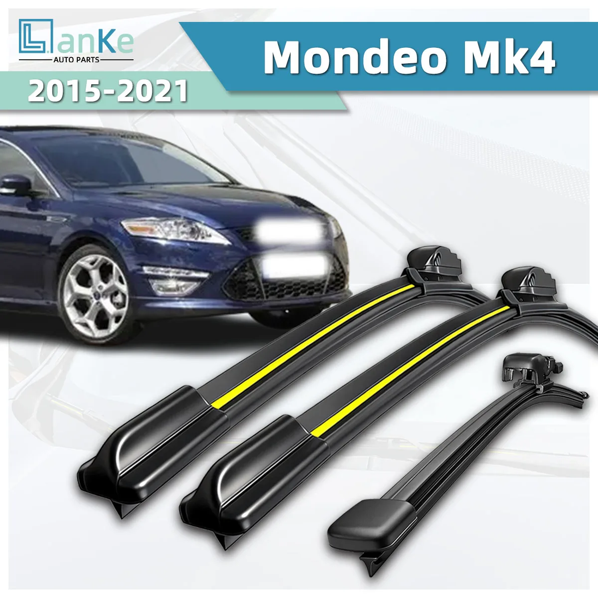 

Suitable For Ford Mondeo Mk4 (2015-2021) Car Wiper Blades Natural Rubber Stable And Durable Front Windshield Bidirectional Wiper