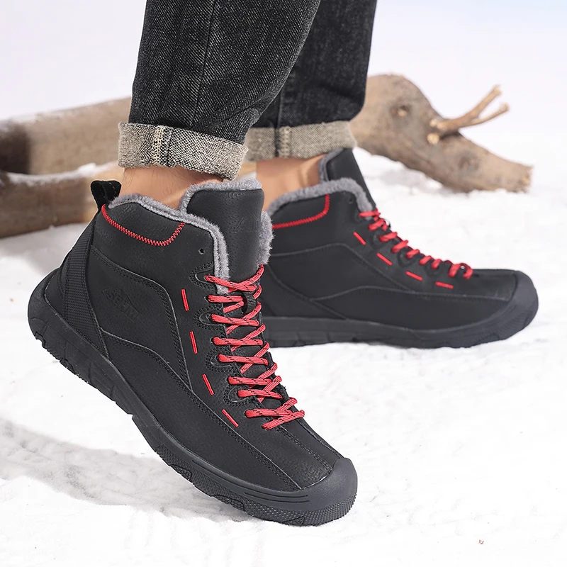 

Winter Men's Casual Sports Shoes for Outdoor Walks Solid Color Fashionable and Versatile Trendy Couple Style, Windproof and Warm