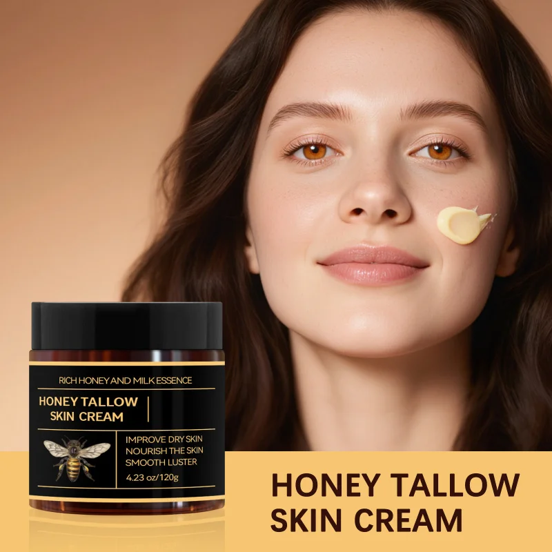 

Увлажняющий крем Honey And Beef Tallow Lock Water And Moisturize, мягко питающий и смягчающий крем для лица для кожи, 120 г