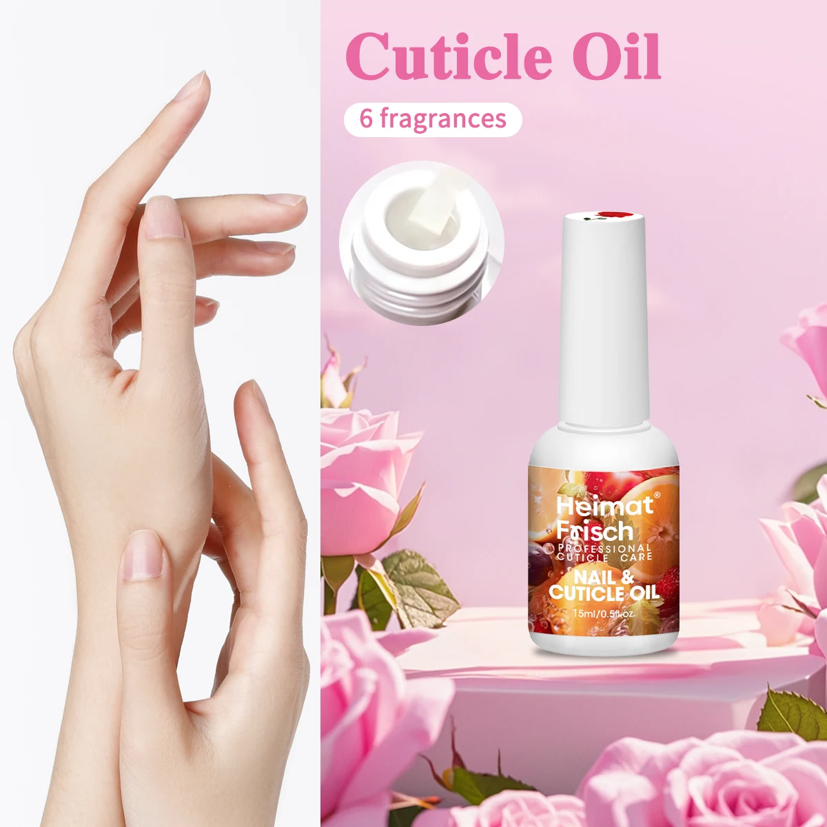 Heimat Frisch Olio nutriente per unghie a bottiglia singola/Olio per il trattamento delle unghie: la formula è duratura e idratante, facile da applicare