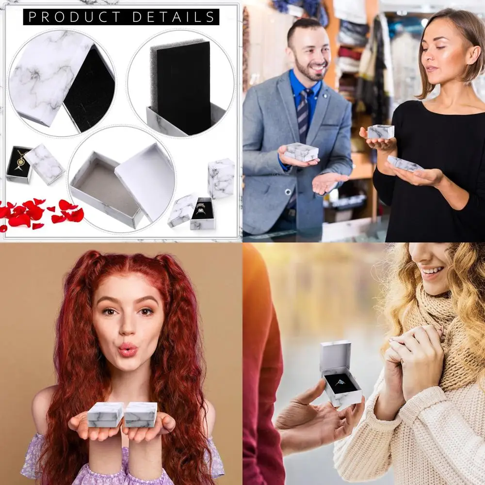 

Bulk 240 Small Marble Jewelry Boxes for Bracelets, Necklaces, Rings, and Earrings - Ideal for Gifts and Packaging