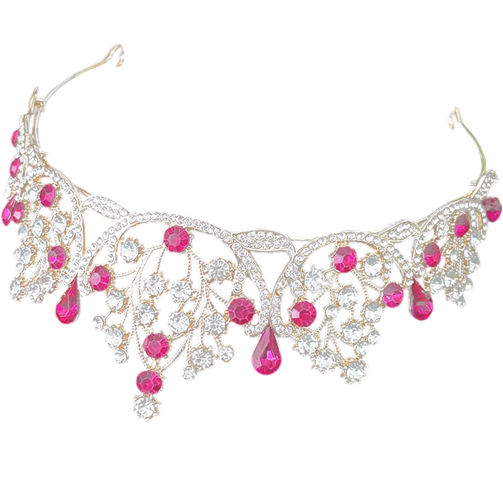 

Glamorous Crown Headpiece for Bride Wedding Birthday Party Accessories Women Acrylic Rhinestone Bridal Tiara Celebration