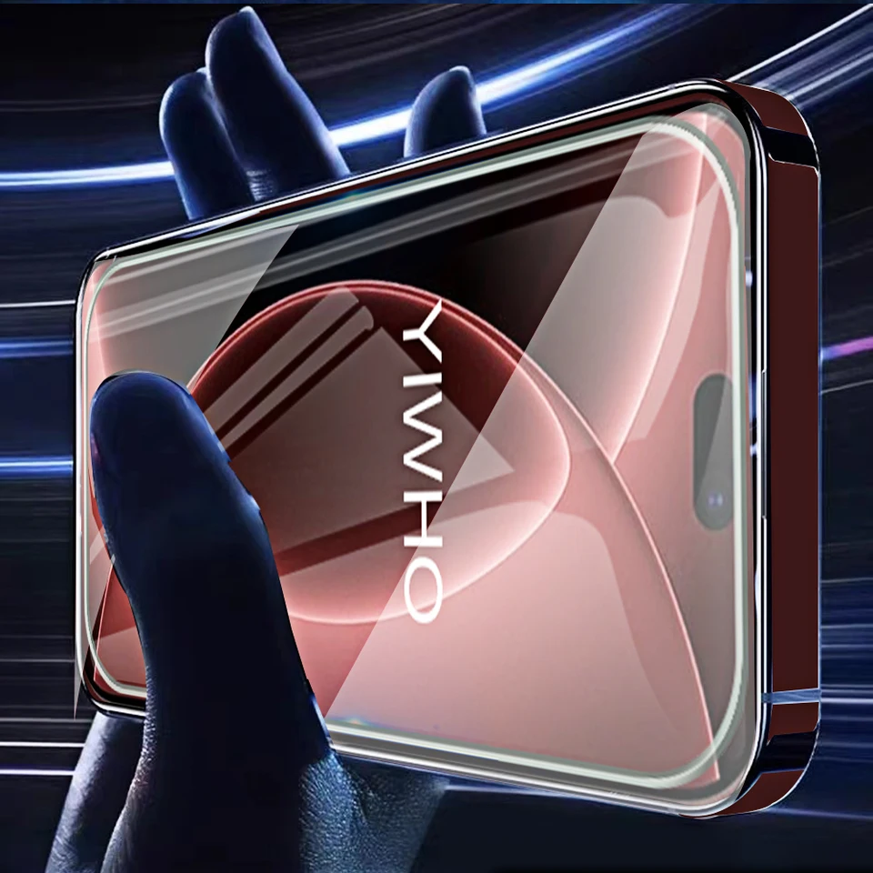 4 Piezas Vidrio Templado para iPhone 18 Pro max 17 16 15 14 13 12 11 Pro max 17e 16e plus mini Protectores de Pantalla Película Protectora Case 5