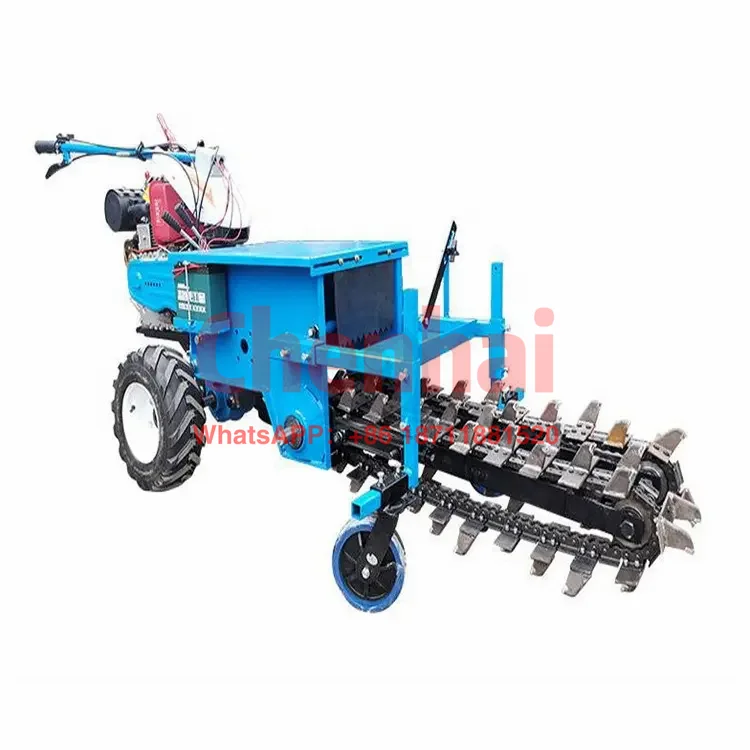 trencher chain small hand trencher machine high quality mini ditcher walk behind trencher for sale