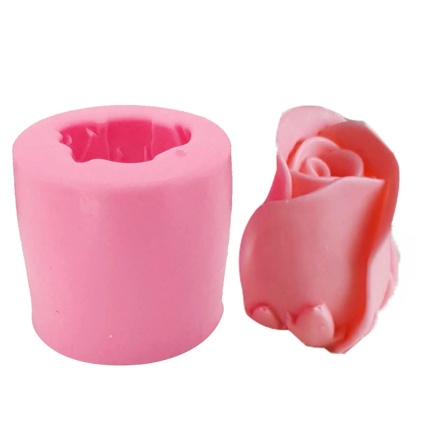 Pearl Rose Silicone Mold for Sugar Craft Polymer Clay DIY Cake Gypsum Soap Aroma Candle Supplies