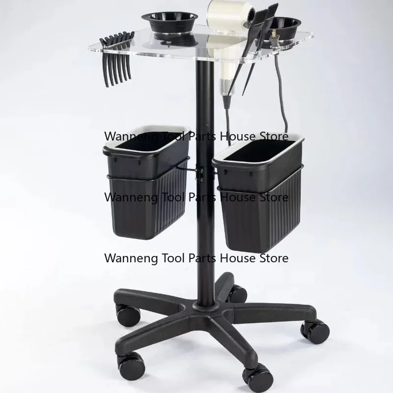 Hair salon perm and dyeing , tool , haircut storage bar , acrylic panel with storage bucket and ironing