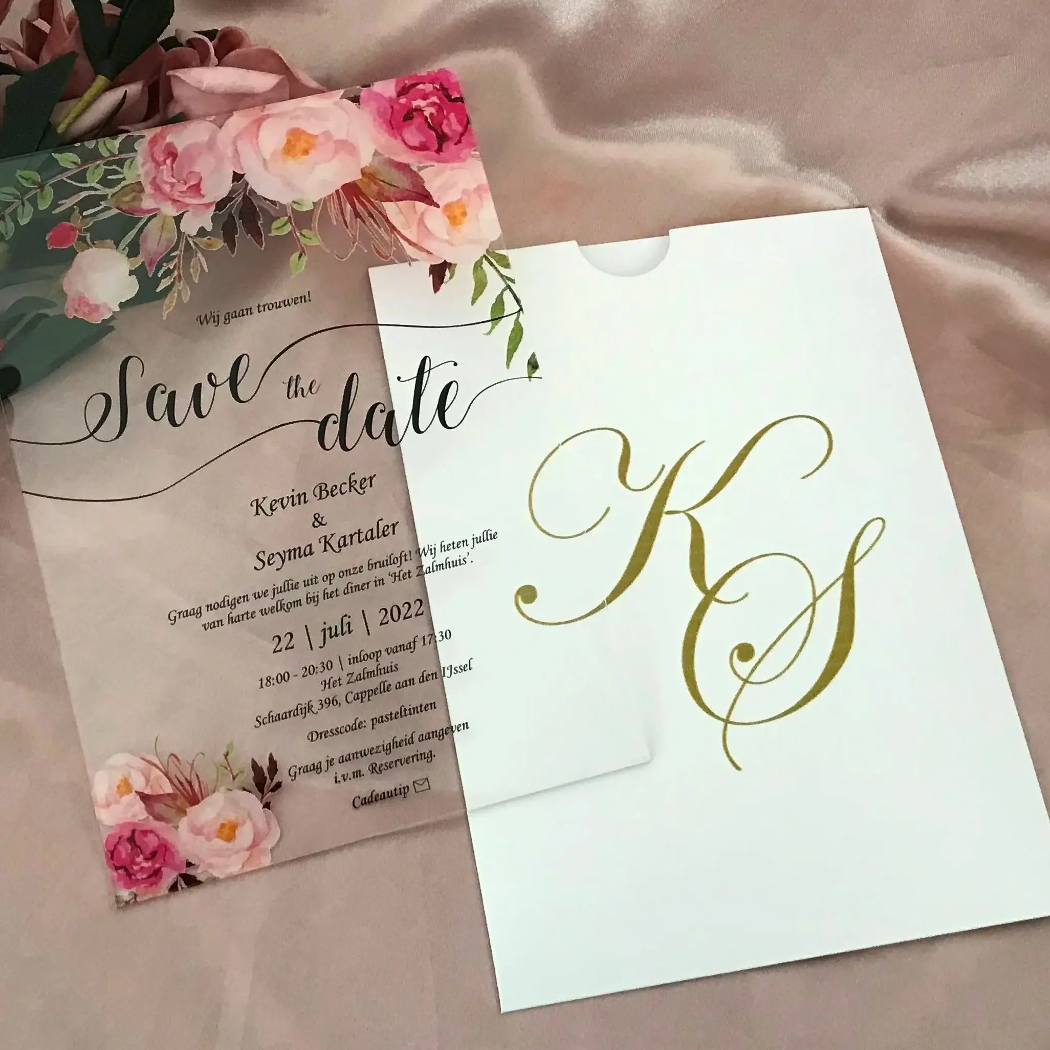 

10pcs Custom Acrylic Wedding Invitation with Personalized Envelope,Save the date Card,Marriage Anniversary Invite for Decoration