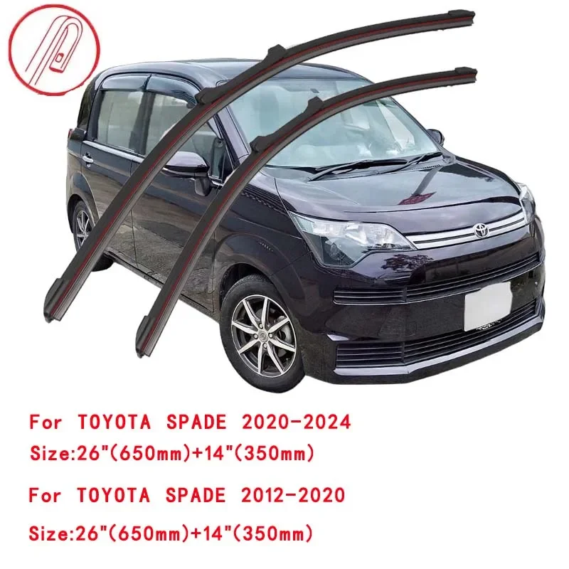 

For TOYOTA SPADE 2012-2024 Car Windshield Wiper Blade Front Windscreen Brushes Washer Accessories Window Cleaning Replacement