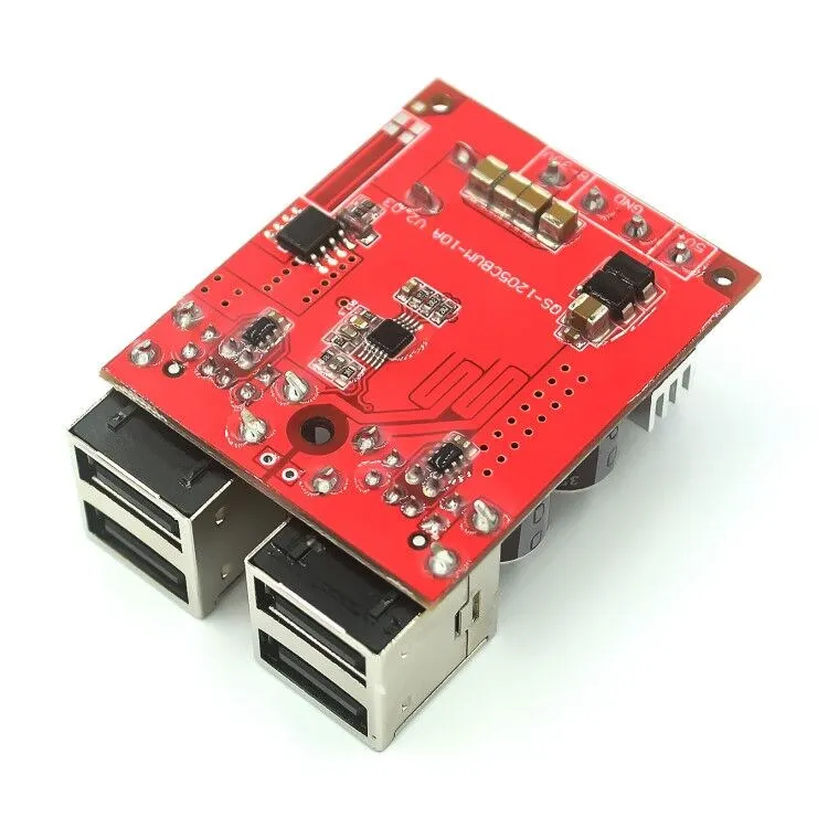 8V 35V Tot 5V 8a Power Buck Module 4-Poort Usb-Uitgang Android Apple Mobiele Telefoon Autolader