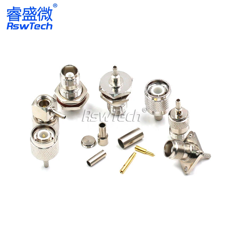 TNC-KY/J/KF/JW For RG316/RG58/RG142 Cable Unwired Female and Male Coaxial Connector