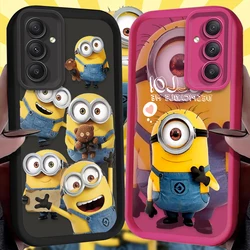 Cartoon Cute M-Minions Case for Samsung Galaxy A55 A35 A25 A15 A05 A05S 5G A24 A13 A23 A12 A22 A32 A52 A52S A71 A72 A51 4G Cover