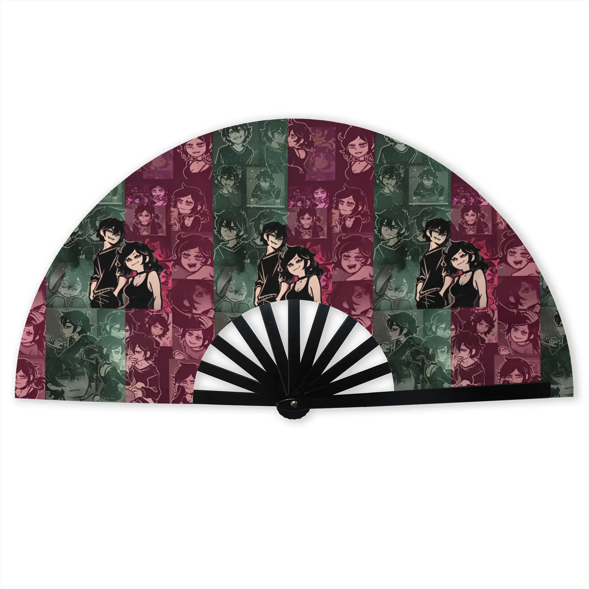 Anime A-Andys L-Leyleys Love Stylish Hand Fan Men Comic Polyester Fan Trendy Costume Prop Folding Fans For Sports Events Gift