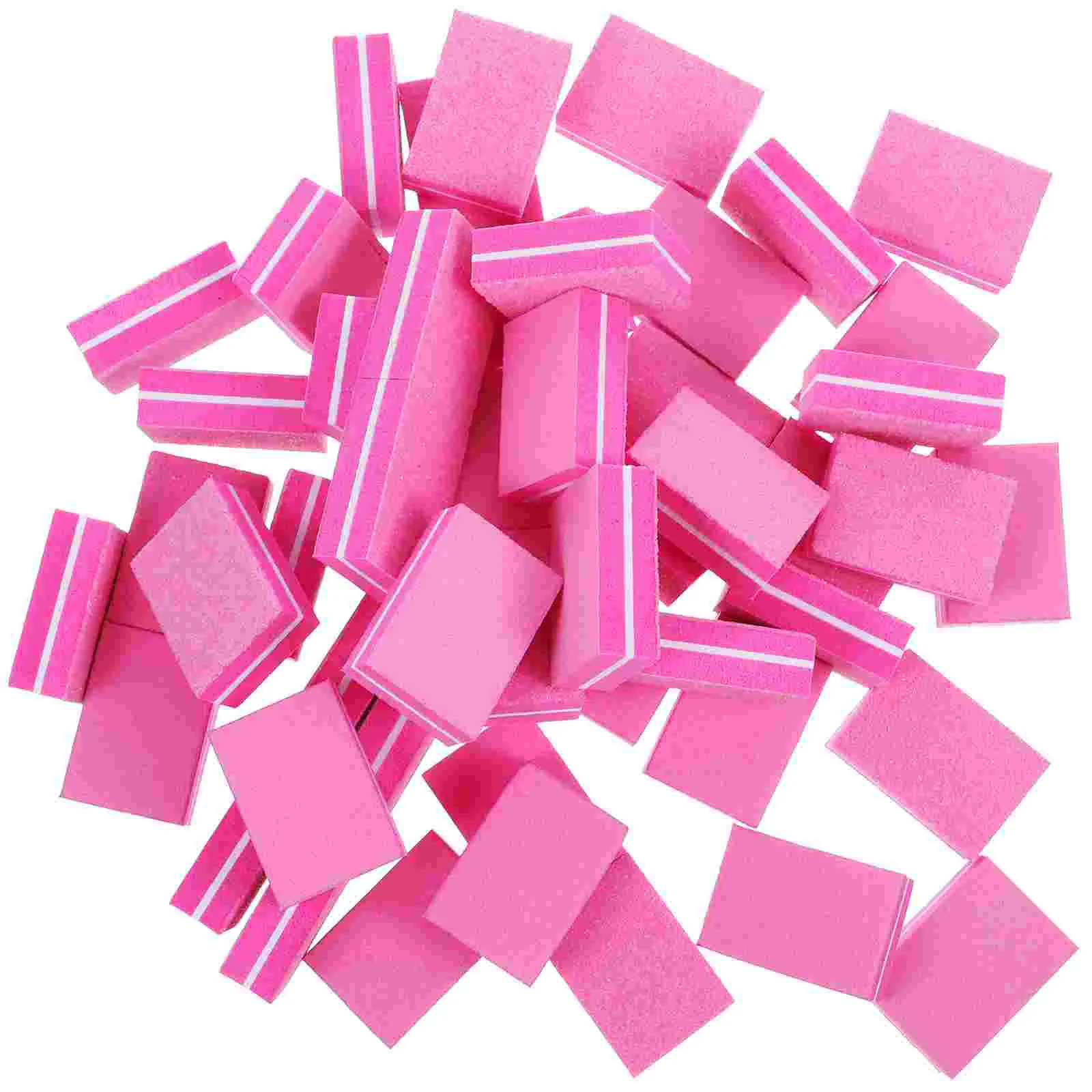 

50 Pcs Clippers Nail Shaping Tools Buffers Grinding Block File Nails Rosy Fingernail Travel Sanding