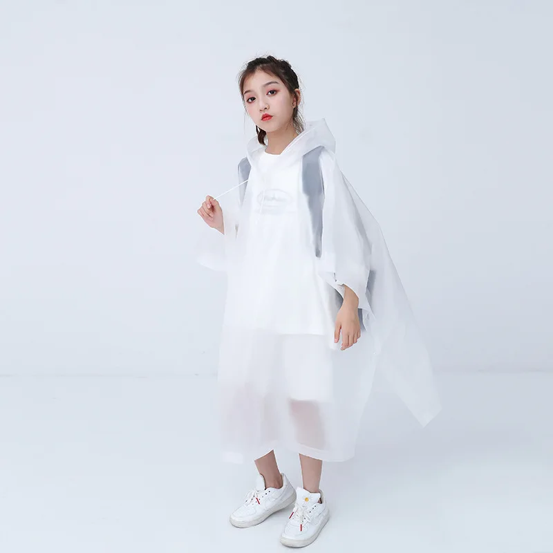 Thickened Transparent Children Raincoat Hooded Cute Waterproof Rainwear High Quality Walking Pupils Boy and Girl Raincoat Jacket