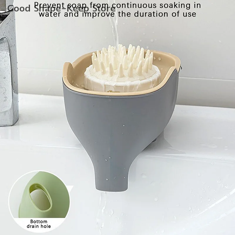 Double Layer Elephant Shape Soap Dish Creative Waterproof Drainable Soap Holder Drain Rack Soap Box Container Tray