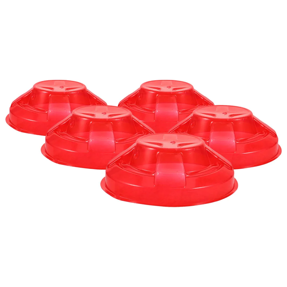 5 Pcs Smoke Dust Cover Protective for Electronic Alarm Sensation Plastic