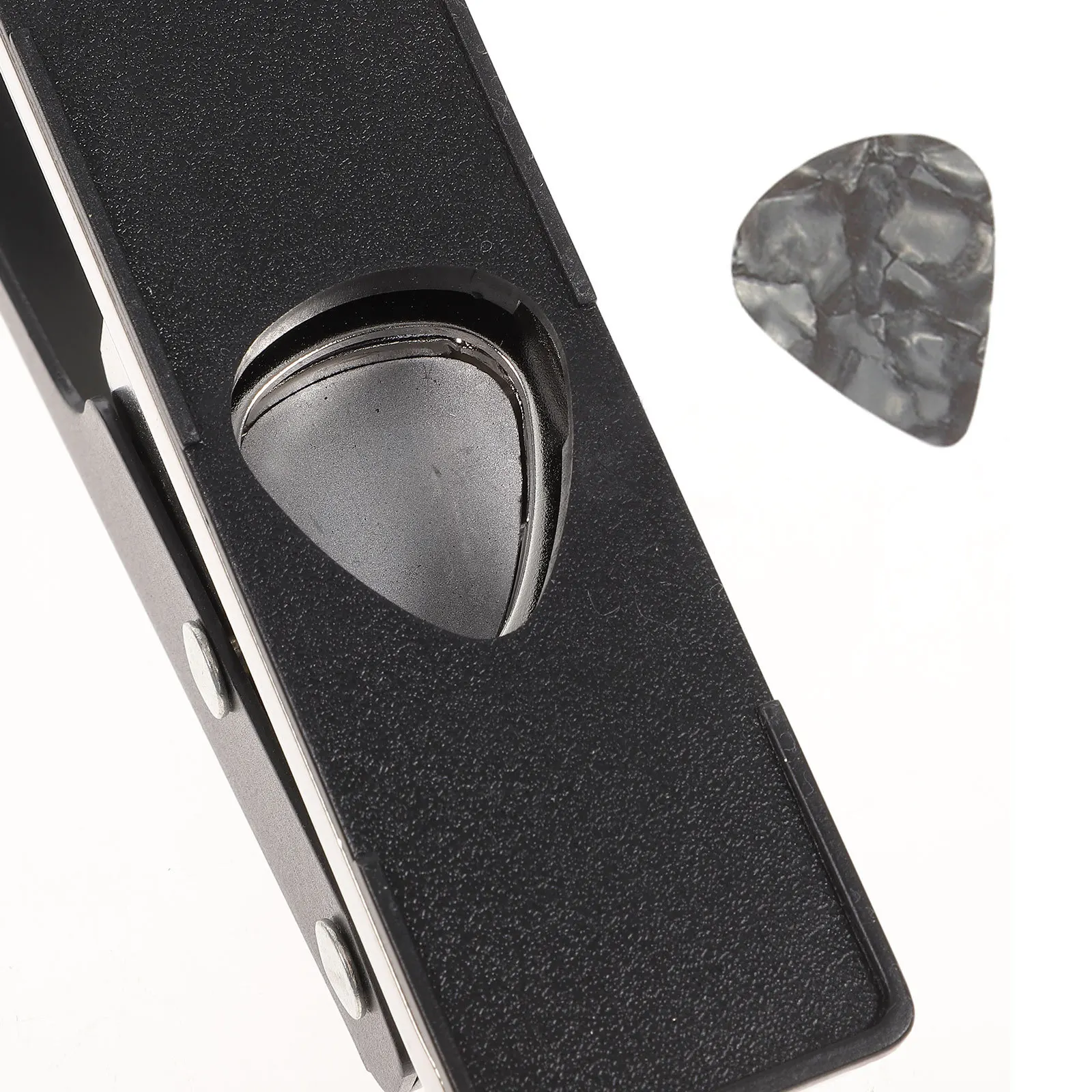 

DIY Guitar Picks Maker Black Professional Cutter Tool for Guitar Bass Plectrum Punch ABS PVC Celluloid Card Plectrum Punch