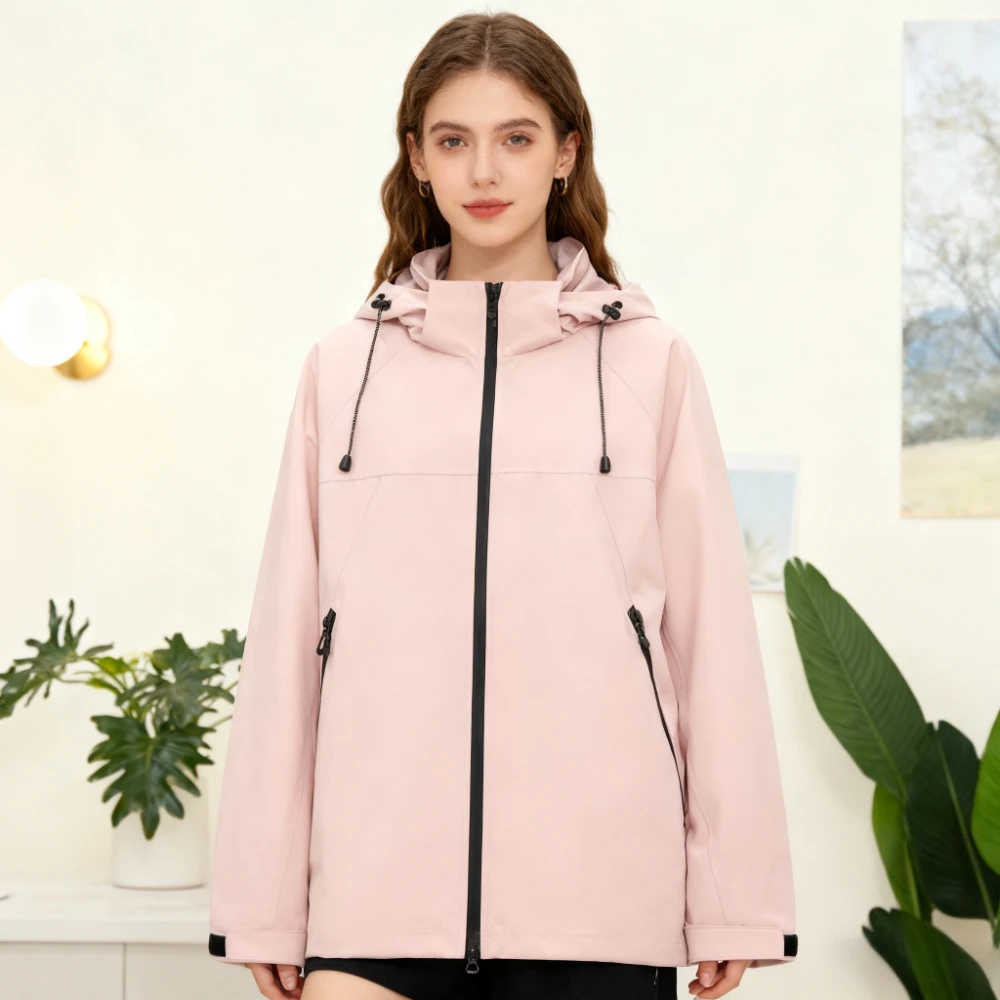 

Походные женские куртки с капюшоном на молнии, походное пальто, кардиган, сращенные карманы, спортивная походная одежда с длинными рукавами, зимняя развлекательная одежда