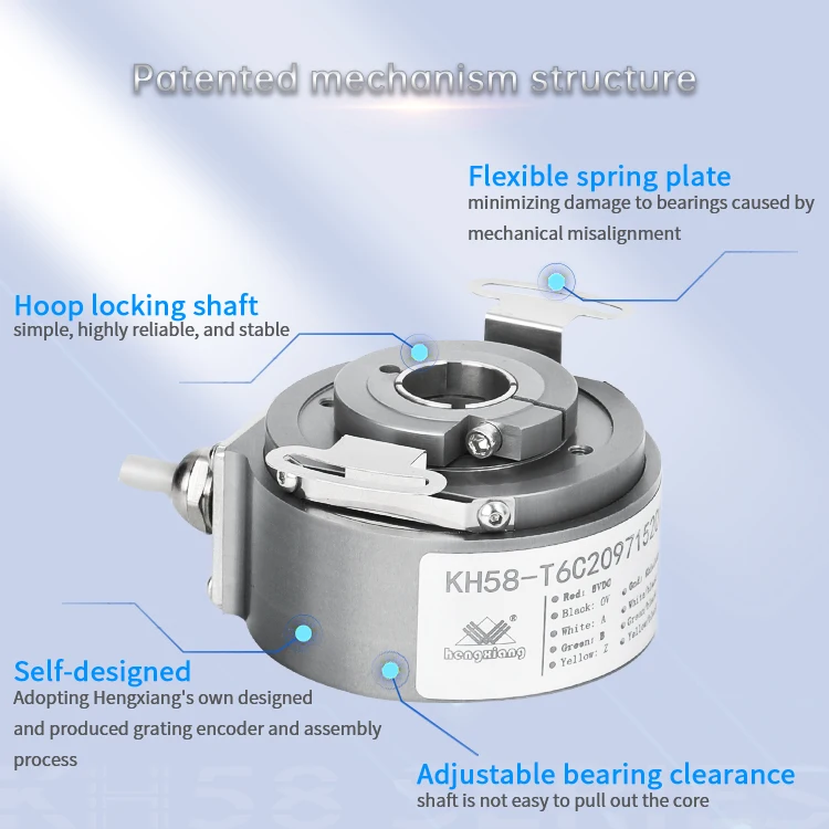 KH58 Hollow Shaft Dia 10/12/14/15 mm  Highest PPR 24Bits TTL 5v 2048 PPR Hallow Shaft Incremental Encoder