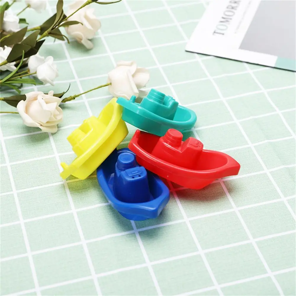 Bañera para niños, 4 Uds., barcos imaginativos de agua para baño, juego divertido para el hogar, barcos flotantes, juguetes de baño, regalo para bebé