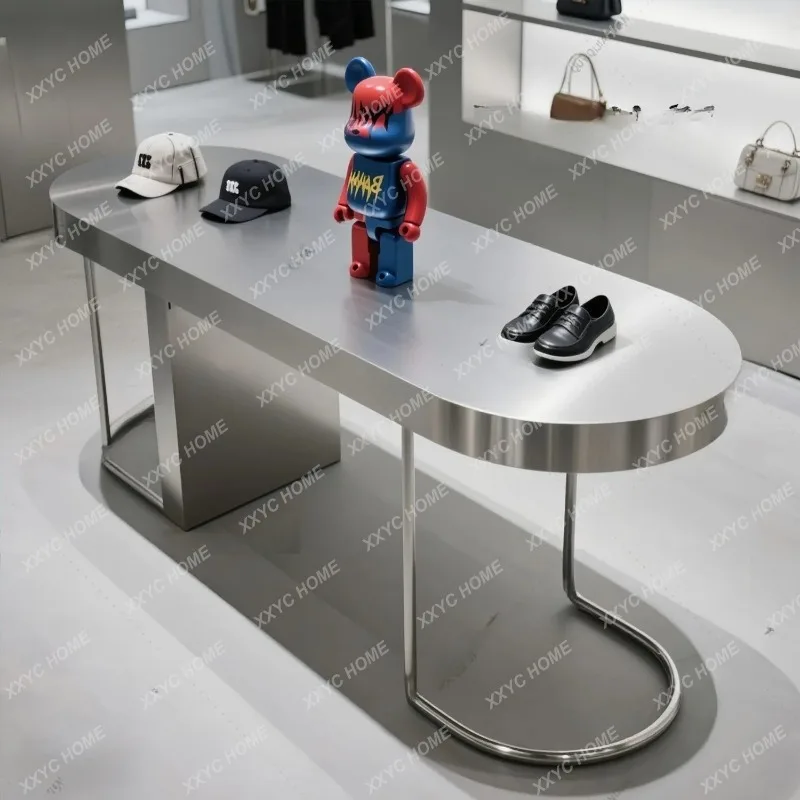 XX Clothing Store Nakajima Table, Running Water Table, Shoe Bag Jewelry Display Table, Stainless Steel Creative Product Display