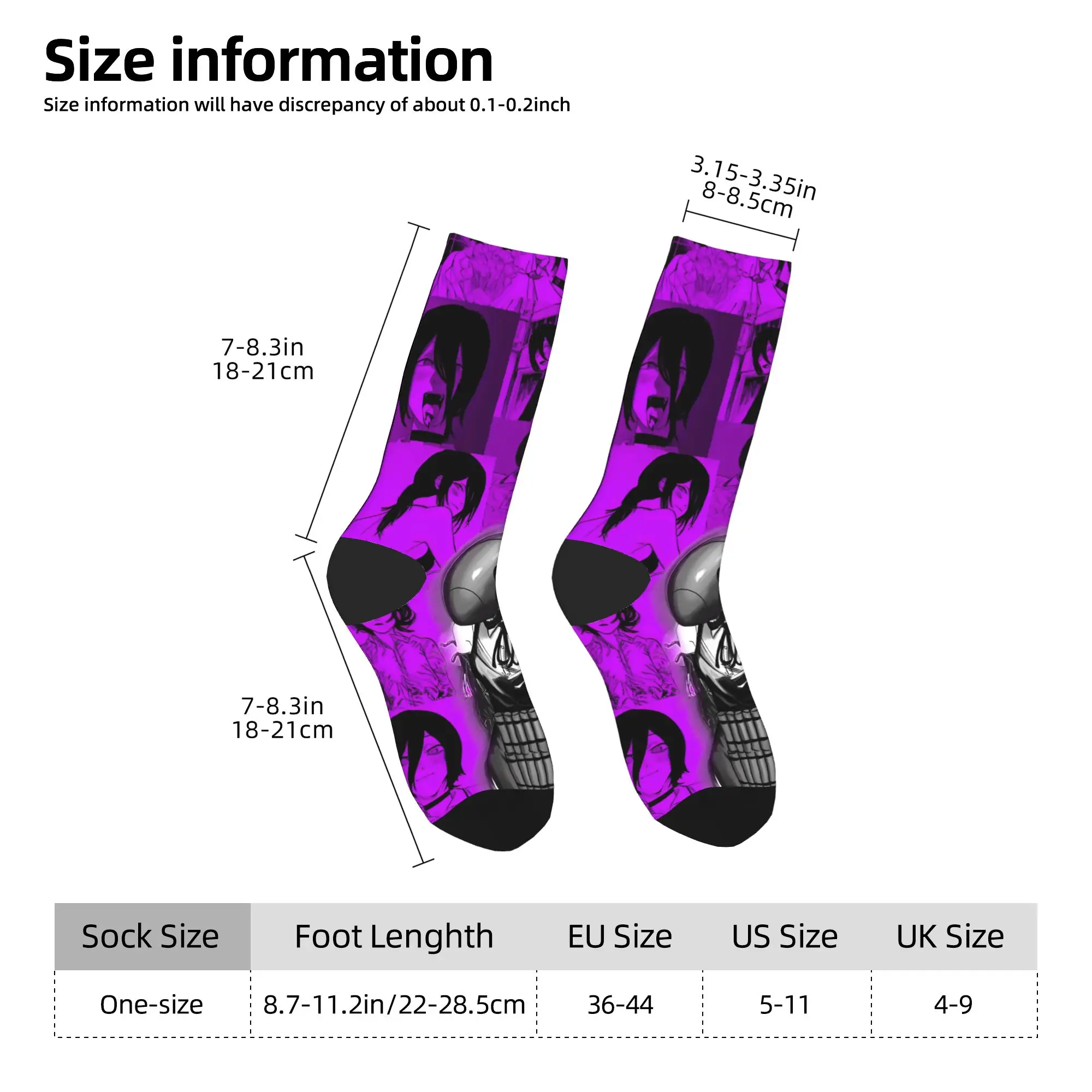 Reze بالمنشار رجل انمي ياباني (2) جوارب تصميم الجوارب الرجعية الخريف المضادة للانزلاق الجوارب زوجين في الهواء الطلق جوارب ناعمة