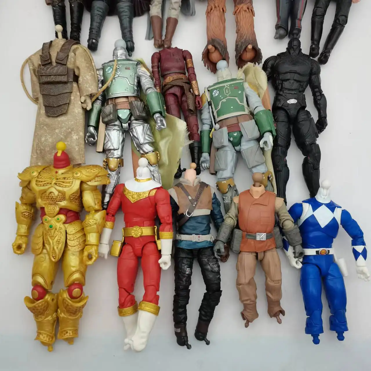 Action Figure Carbonized Mandalorian Rebel Trooper Original Star Rangers 6in Black Series Model DIY Collection Incomplete No Box