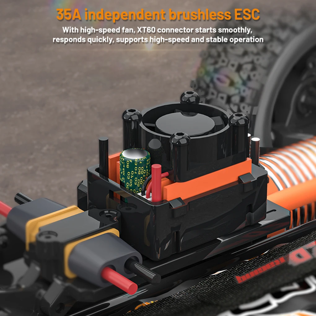 ZD Racing BX-12 Bürstenloser Buggy im Maßstab 1:12, 3S RC1/12 Racing Off-Ro-Werbewagen, Chassis aus Aluminiumlegierung