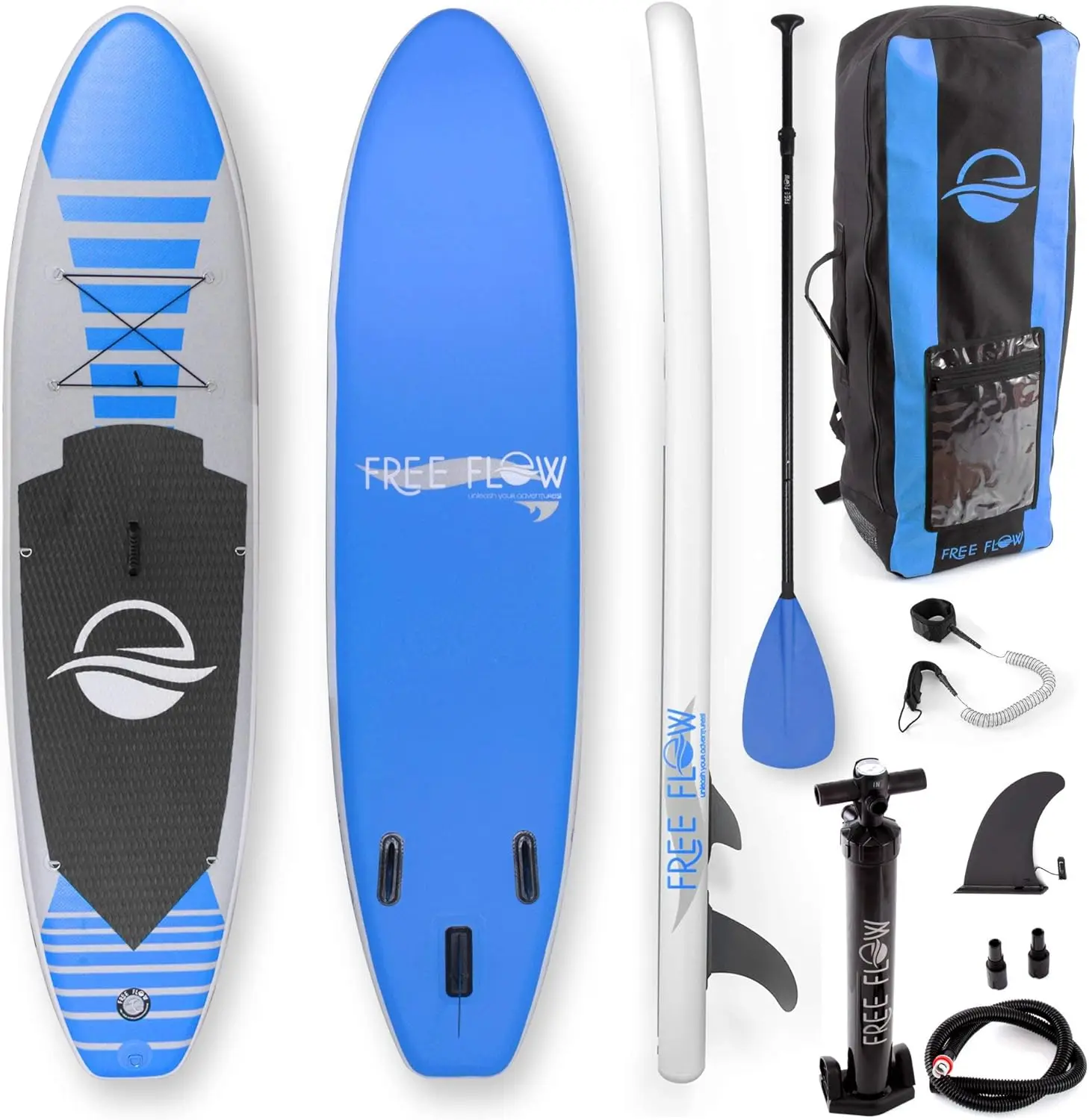 Stand up Paddle Board Inflatable - Non-Slip SUP Paddle Board Paddle, Pump, Leash, and Accessories - Fun Water inflatable paddle