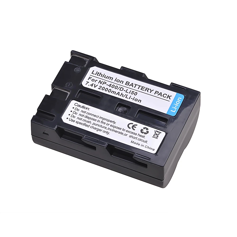 2000mAh NP-400 Bateria D-Li50 Battery for Pentax K10D K20D, Konica Minolta DiMAGE A1 A2 Dynax 5D 7D Maxxum 5D 7D DLi50 NP400