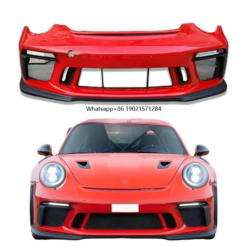 

Комплект кузова в стиле GT3 RS 2016-2018 подходит для Porsche 911 991.2 GT3RS, комплект кузова переднего и заднего бампера автомобиля