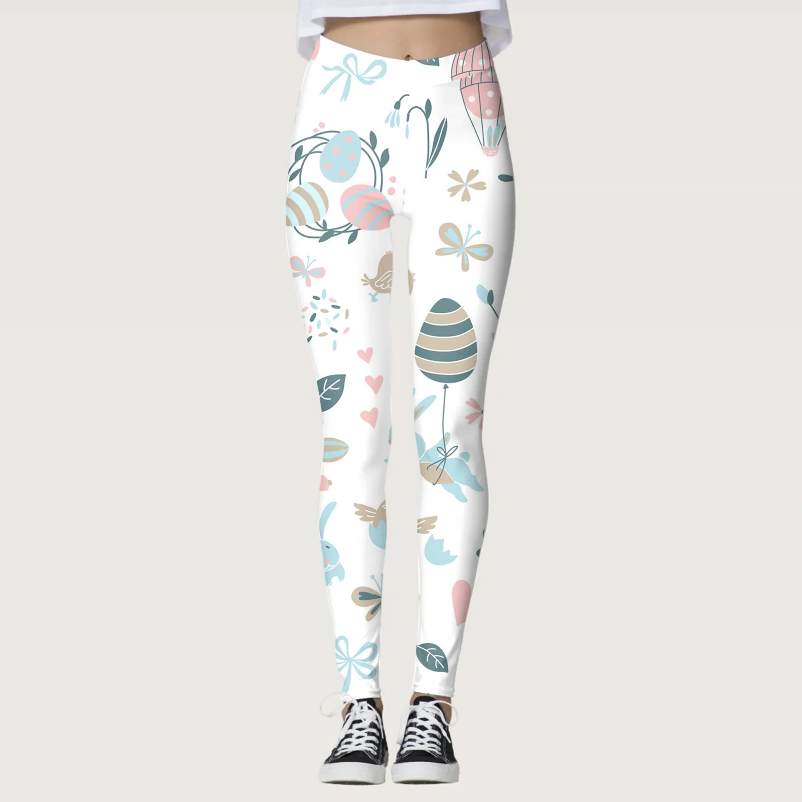 

Easter Women Home Yoga Pants Fitness Gym Exercise Sports Leggings High Waist Sexy Long Print Tights Workout Running Trouser