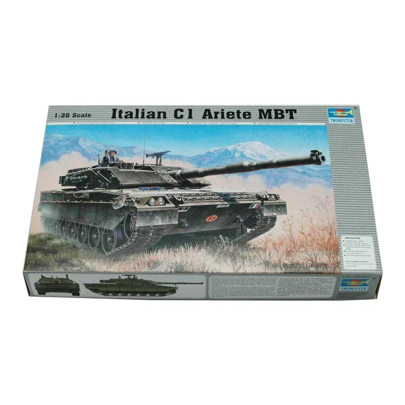 Trompetista plástico montado tanque modelo escala kit 00332 italiano c1 ariete tanque de batalha principal escala 1/35