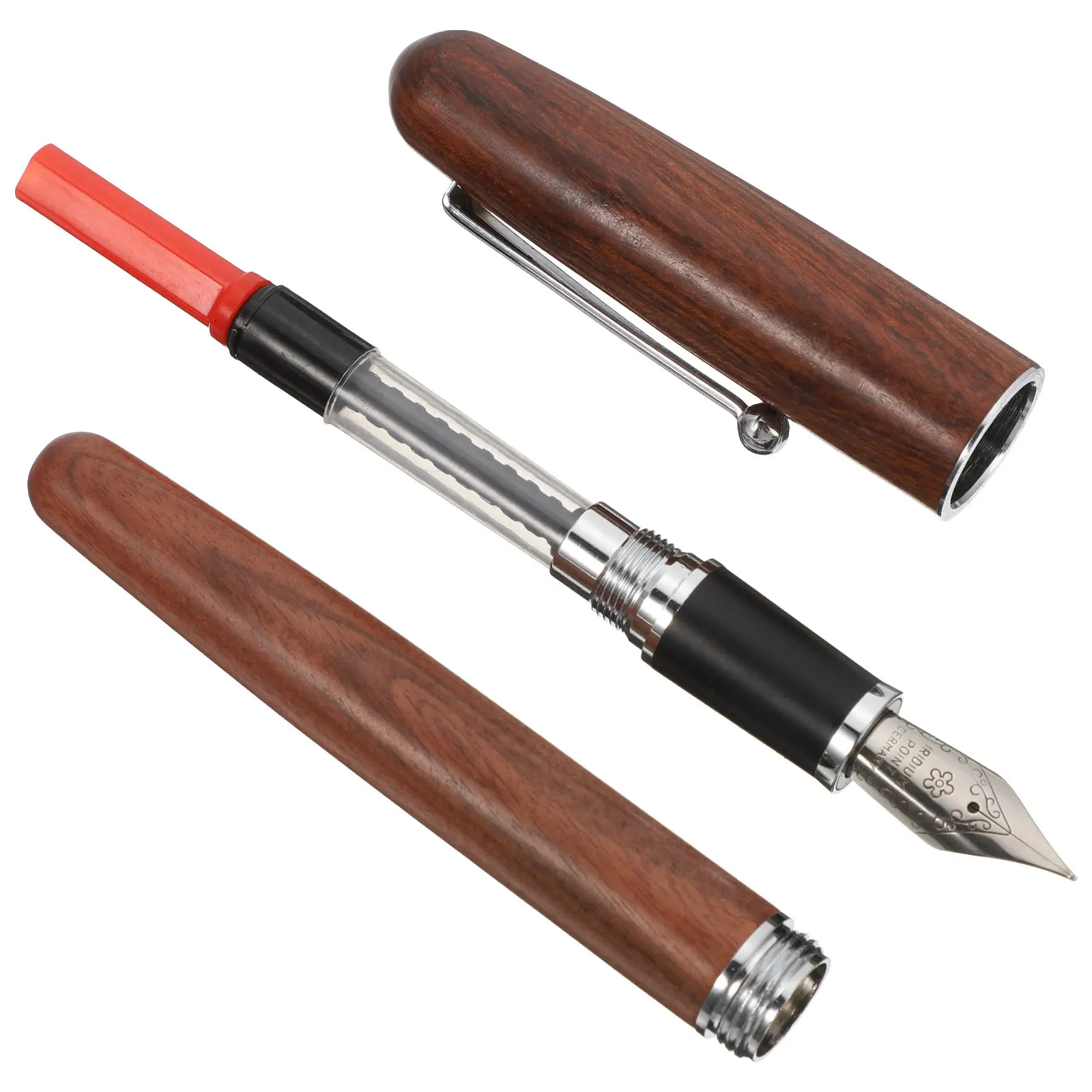 

Миниатюрная перьевая ручка из палисандра для каллиграфии, портативная, с тонким наконечником, для студентов, прекрасный подарок, ручки для каллиграфии