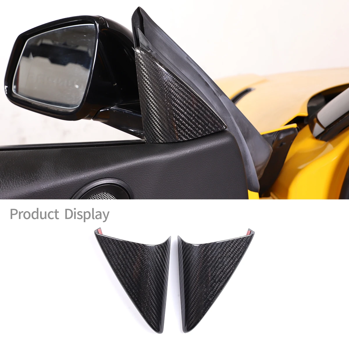 

For Toyota GR Supra MK5 A90 2019-2022 Real Carbon Fiber Car Door A-pillar Speaker Trim Cover Horn Sticker Car Accessories