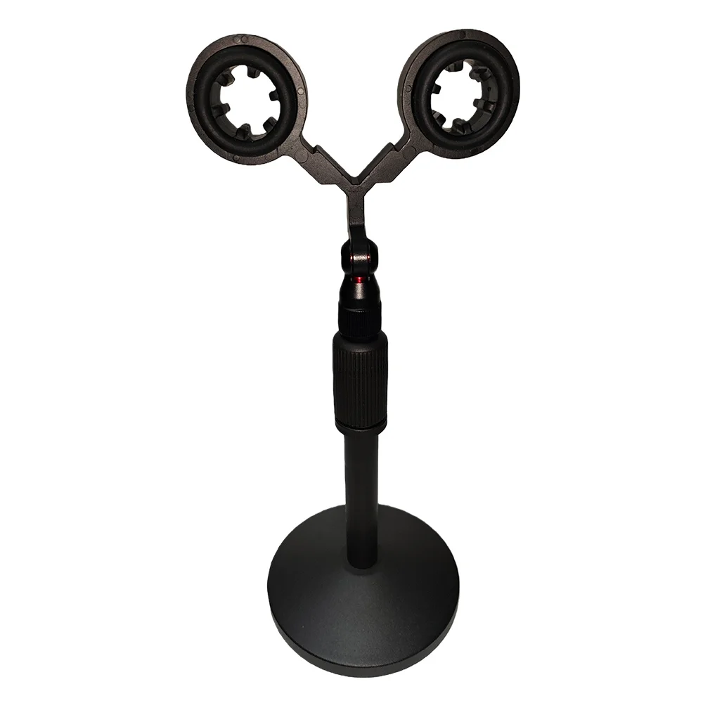 VIP55SM Dual Microphone Installation Kit Universal Stand for SM57 Presidential Microphone Twin Support Microphone Shock Mount