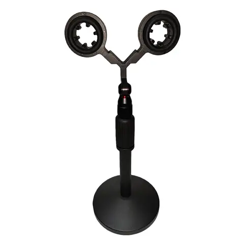 VIP55SM Dual Microphone Installation Kit Universal Stand for SM57 Presidential Microphone Twin Support Microphone Shock Mount