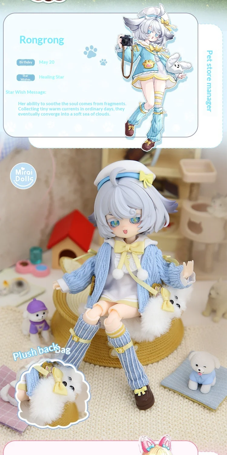 Original MIRAIDOLLS Escaping Heart Star Wish Girl Blind Box 1/8 BJD Gelenkpuppe zum Ankleiden, Sammlerstück, anpassbar – Detail 8
